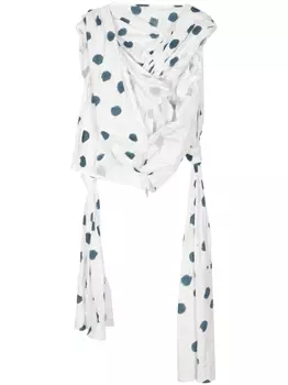 Многослойный топ из смесового хлопка Comme des Garons TAO, белый