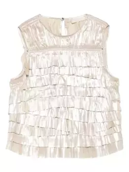 Многослойный топ с оборками от Quinn Ulla Johnson, нейтральный