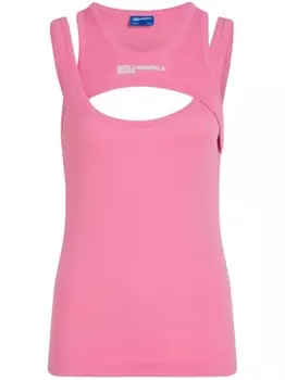 Многослойный топ с вышитым логотипом Karl Lagerfeld Jeans, розовый