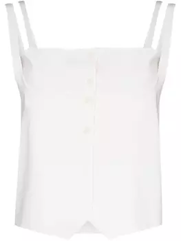 Многослойный топ строгого кроя Low Classic, белый