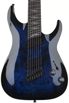 Многострунная 7-струнная электрогитара Schecter Omen Elite-7 - See Through Blue Burst 2464
