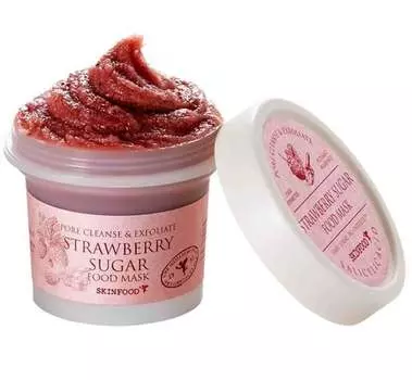 Многозадачная отшелушивающая маска Strawberry Sugar Food Mask 120г SKINFOOD