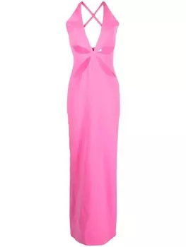 Mnot платье макси с вырезом, розовый