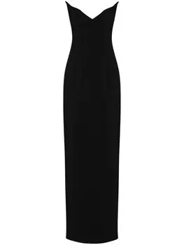 Mnot вечернее платье без бретелей, черный