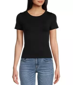 Моа Моа Бесшовная футболка с короткими рукавами Moa Moa, черный