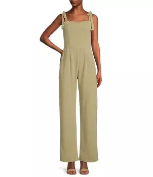 Moa Moa Макси-комбинезон без рукавов с вырезом в форме сердца, зеленый