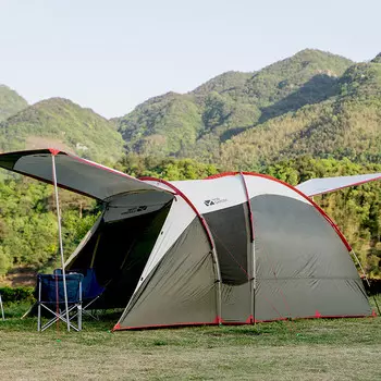 Mobi Garden Большая семейная непромокаемая и ветрозащитная палатка из ткани Оксфорд, задняя комната NX21561028 Оливково-зеленый