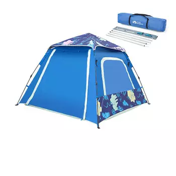 Mobi Garden Быстро открывающаяся солнцезащитная палатка для кемпинга на открытом воздухе, портативная складная палатка с нулевым движением, космическая версия 145 (забавный принт с оленями)