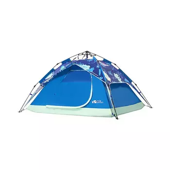 Mobi Garden EX19561002 3-4 человека, большая просторная быстрооткрывающаяся дышащая ветрозащитная палатка с нулевым движением, синяя