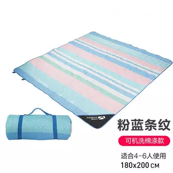 Mobi Garden EX19663003 влагостойкий напольный коврик для кемпинга, кемпинга, ультразвуковой машинной стирки, коврик для пикника 200*180 розовых и синих полосок