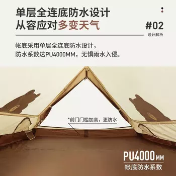 Mobi Garden, изысканная палатка для кемпинга, непромокаемая палатка в стиле мультяшного бурого медведя, коричневая эпоха, палатка для кемпинга