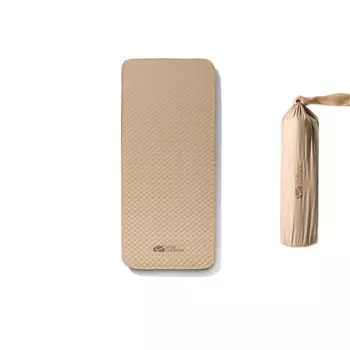 Mobi Garden Изысканный автоматический надувной коврик для кемпинга, портативный утолщенный влагостойкий коврик для кемпинга на открытом воздухе, BJ, теплый песочный цвет (одиночный)