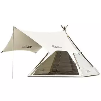 Mobi Garden кемпинг на открытом воздухе утолщенная легкая роскошная хлопковая непромокаемая палатка большого пространства эпохи Башня палатка + посылка с навесом