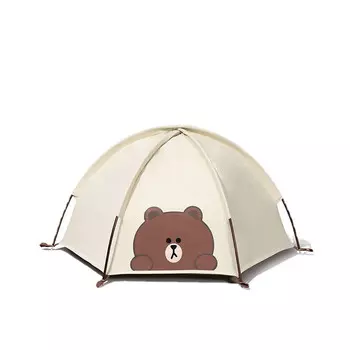 Mobi Garden кемпинговая палатка для домашних животных, четырехсезонная универсальная палатка для кошек, шестиугольная палатка с мяуканьем, бурый медведь, бежевый цвет