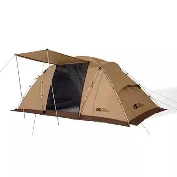 Mobi Garden кемпинговая палатка, складная портативная большая уличная палатка с двумя спальнями и одной гостиной, ветро- и непромокаемая, для 3-4 человек, для семьи из 4 человек, теплый песочный цвет