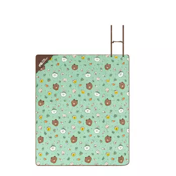 Mobi Garden коврик для пикника на открытом воздухе, кемпинг, пикник, парк, газонный коврик, бурый медведь, зеленый принт