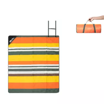 Mobi Garden коврик для пикника, обеденный перерыв, полевой коврик, сверхлегкая ткань для пикника на лужайке с яркими оранжевыми полосками (200*180)