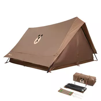 Mobi Garden Line Friends совместная палатка для кемпинга, водонепроницаемая и ветроустойчивая полиэстеровая палатка Era 150 Brown Bear Brown