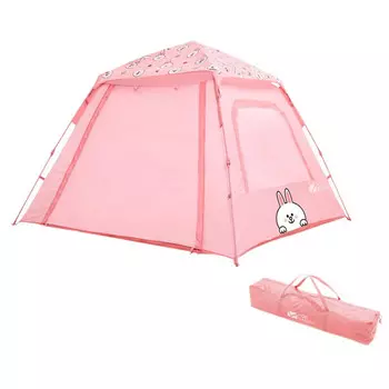 Mobi Garden Line Friends совместная семейная уличная автоматическая палатка с нулевым движением, космическая версия 145 Koni Rabbit Pink, 3-4 человека
