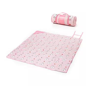 Mobi Garden Line Friends Влагостойкий коврик Складной портативный парковый коврик для пикника Coni Rabbit Pink Print (200*180)