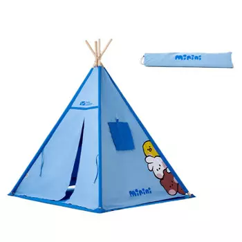 Mobi Garden мини-мини-суставная палатка-пирамида для дома, детский индийский игровой домик, башня, мини-мини, синий, для 2 человек