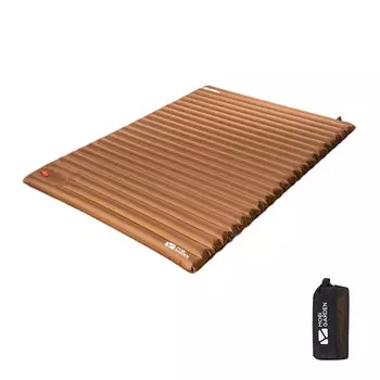 Mobi Garden надувная кровать портативная изысканная кемпинговая влагонепроницаемая подушка переносная надувная подушка для ног каштаново-коричневого цвета (двойная)