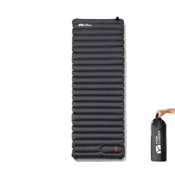 Mobi Garden Надувная кровать Портативный уличный кемпинговый влагостойкий коврик Портативная надувная кровать надувной коврик JN Черный Железно-серый (одиночный)