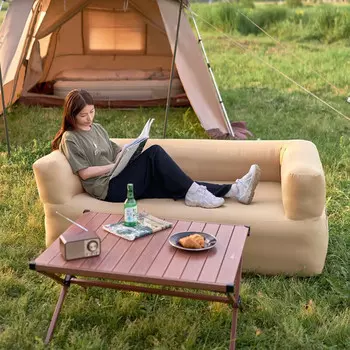 Mobi Garden надувной диван надувной матрас для кемпинга на открытом воздухе NX23663002 теплого песочного цвета без воздушного насоса