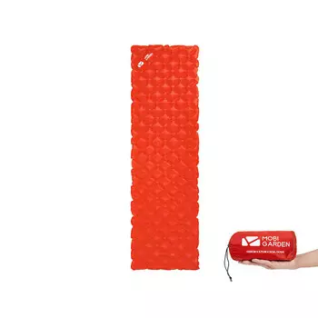 Mobi Garden надувной коврик для кемпинга на открытом воздухе, коврик для палатки, спальный коврик, влагостойкий коврик из ТПУ, Yicai Orange (одинарный), без подушки