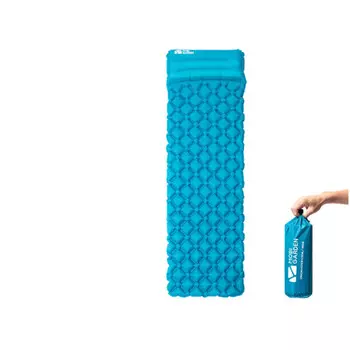 Mobi Garden Надувной коврик для улицы, влагостойкий коврик для палатки, спальный коврик, напольный коврик для кемпинга, спальный коврик из ТПУ, небесно-голубой (одиночный)