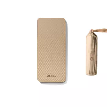 Mobi Garden надувной матрас для кемпинга, портативный утолщенный одинарный и двойной надувной матрас, влагостойкий матрас BJ теплого песочного цвета (одинарный)