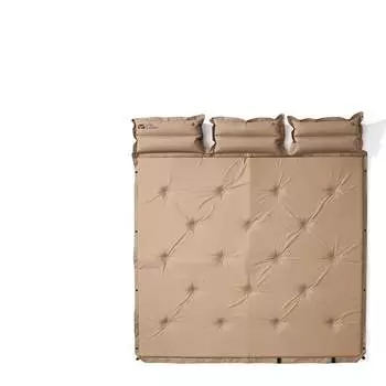 Mobi Garden надувной матрас, влагостойкий походный коврик, автоматический надувной матрас, губчатый матрас, спальный коврик теплого песочного цвета (три человека 3 см)