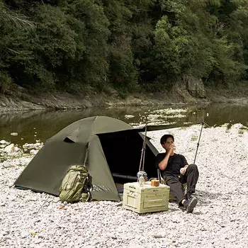 Mobi Garden непромокаемая утолщенная трехсезонная палатка для кемпинга, ветрозащитная и солнцезащитная, портативная, оливково-зеленого цвета (4 человека)