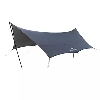 Mobi Garden NX23680003 виниловый навес можно использовать с обеих сторон для кемпингового снаряжения на открытом воздухе, непромокаемый тент серебристый + черный