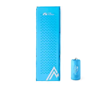 Mobi Garden одинарный утолщенный уличный дышащий сращиваемый автоматический надувной коврик для отдыха на природе, влагостойкий коврик Lengshan 195S, синий