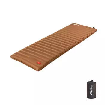 Mobi Garden односпальная и двуспальная надувная кровать, портативная, для кемпинга, влагостойкая подставка для ног, надувной матрас каштанового цвета (одинарный)