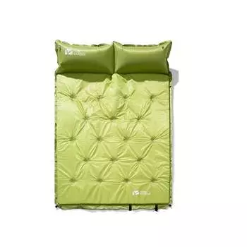 Mobi Garden открытый кемпинг одинарный и двойной сращиваемый самонаполняющийся влагостойкий коврик портативный напольный коврик светло-зеленый (двойной толщиной 3 см)