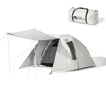Mobi Garden открытый кемпинг ветрозащитный и непромокаемый большой космический лагерь семейный тент из ткани Оксфорд задняя комната HS утренний туман белый