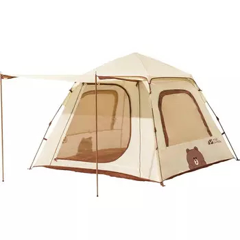 Mobi Garden Outdoor автоматическая быстрооткрывающаяся портативная палатка для отдыха в парке БЕСПЛАТНО бурый медведь бежевый