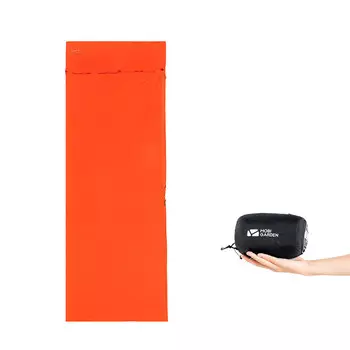Mobi Garden Outdoor грязеотталкивающий вкладыш в спальный мешок, тонкий дорожный гигиенический эластичный вкладыш в спальный мешок, переполненный оранжевым конвертом (справа)