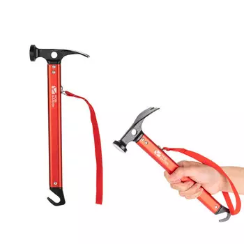 Mobi Garden Outdoor многофункциональный инструмент, палатка, молоток для гвоздей, инженерное оборудование для выживания на местах, чугунный молоток, красный молоток восходящего солнца