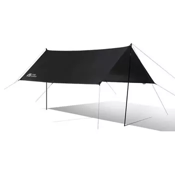 Mobi Garden Outdoor непромокаемый тент для кемпинга 410 (виниловая версия) ночной черный [2 опорных стойки]