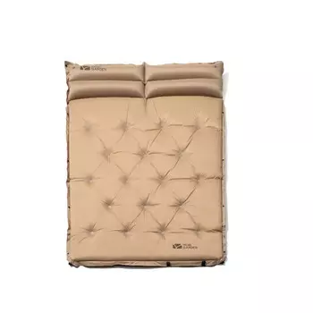 Mobi Garden Outdoor палатка, подушка для сна, надувная кровать, ворс, односпальная, двойная, тройная, влагостойкая подушка, теплый песочный цвет (двойная, 6 см).