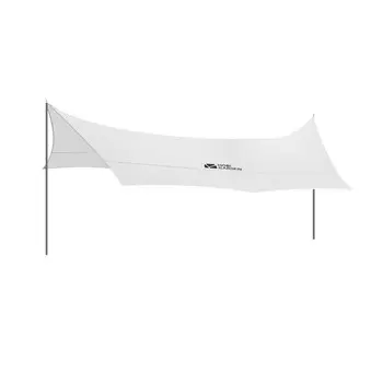 Mobi Garden Outdoor палатка с навесом, складная портативная беседка от солнца, оксфордская версия, утренний туман, белый 520 (большой размер)