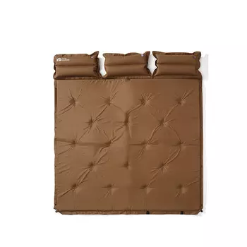 Mobi Garden Outdoor палатка, спальная подушка, надувная кровать, ворс, односпальная, двойная, тройная, влагостойкая подушка, каштаново-коричневый (три человека, 3 см)