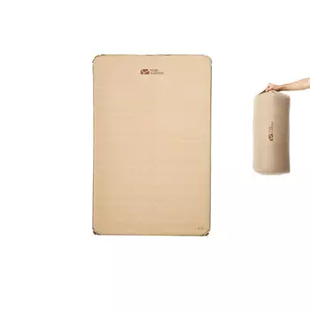 Mobi Garden Outdoor утолщенный автоматический надувной коврик для палатки, напольный коврик, матрас, переносной коврик для сна, волна, река, теплый песочный цвет (двойной)