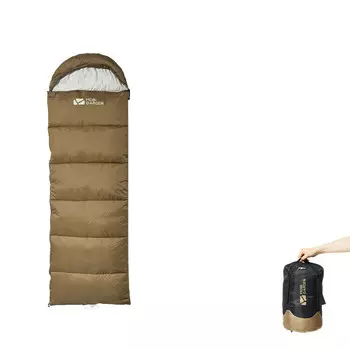 Mobi Garden Outdoor утолщенный морозостойкий теплый спальный мешок, удобный 11-17 теплого песочного цвета, 1,4 кг (в стиле конверта)