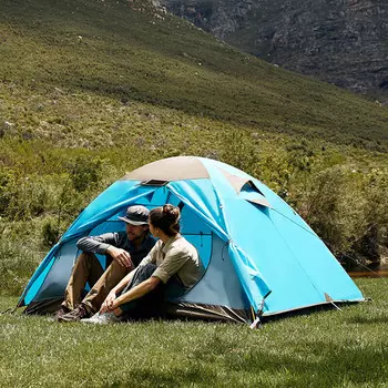 Mobi Garden Outdoor ветрозащитная и защищенная от дождя уличная палатка для кемпинга «Десять лет холодных гор», классическая версия - Lava Red (двойная)