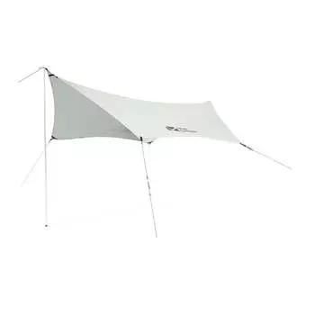 Mobi Garden палатка для кемпинга на открытом воздухе, большая пирамида, ветрозащитная и непромокаемая, для кемпинга, для нескольких человек, семейная, с навесом в виде башни-утренний туман, белый