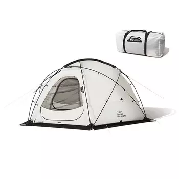 Mobi Garden палатка для кемпинга, полусферическая шаровая палатка, четырехсезонная, утолщенная, непромокаемая, Commander 185 (лунный белый)